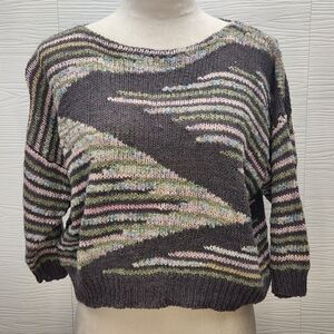 Gil Aimbez Pour/For Static Neiman Marcus Vintage Cropped 3/4 Sleeves Sz S 80s